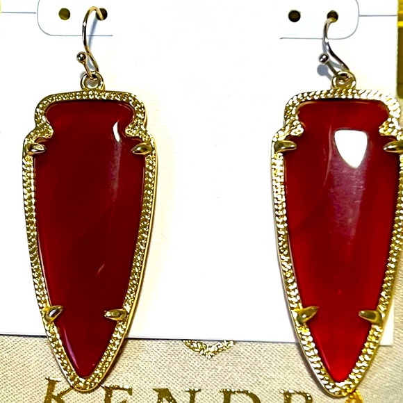 NWOT Rare & Retired Kendra Scott Carnelian Skylar Earrings INCREDIBLY RARE!! - Picture 4 of 8